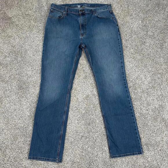 Carhartt Other - Carhartt Jeans 40x34 (37x33) Blue Denim Relaxed Fit Work Wear Casual Outdoor Men